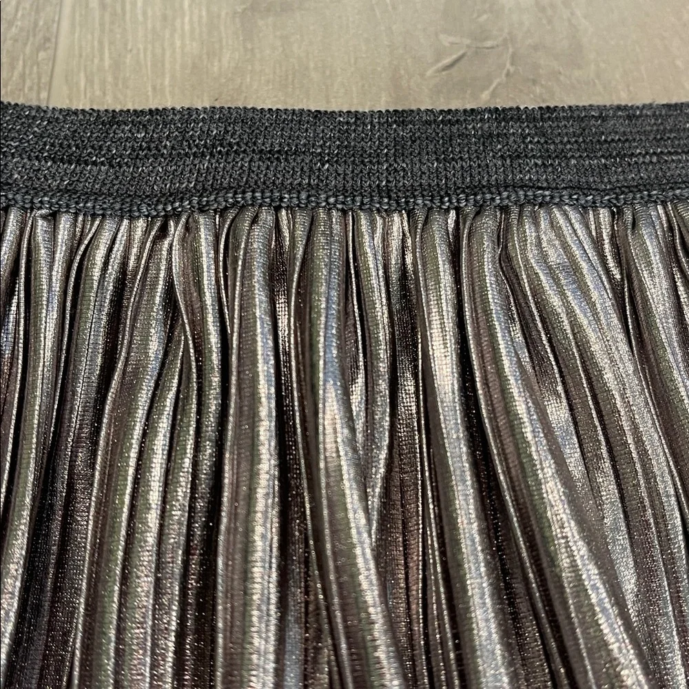 Zara Kids Girls Silver Metalic Pull On Skirt Size 10Y 140cm